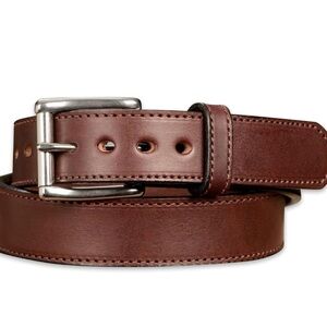 BULLHEAD BELTS Full Grain Leather Stitched Belt W1.50 Inch Wide Size 34